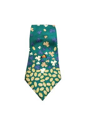 Saint Patrick's Shamrock Men's Necktie by Wembley 100% Imported Silk 56"x 4"